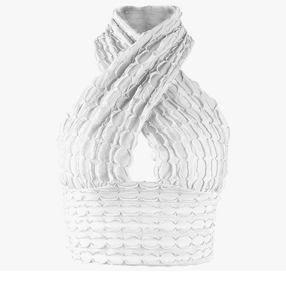 Criss Cross Halter Wrap Top